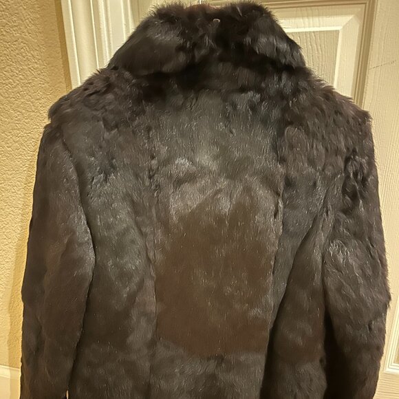 Vintage Rabbit Fur Jacket Black - Picture 4 of 7